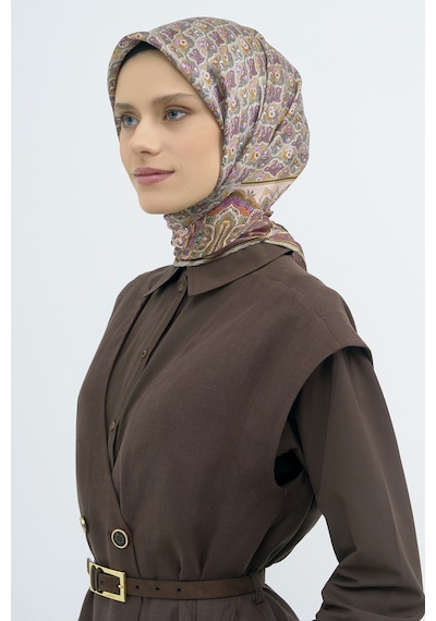 Armine Saf İpek Sura Eşarp-2026 İlkbahar-yaz- 951800d Gül Kurusu