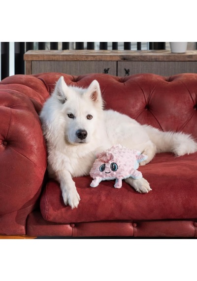 Proud Wave Ahtapot Köpek Oyuncağı Peluş Zilli Vikvikli Çift Taraflı Çekiştirme Oyuncağı Pembe-sarı