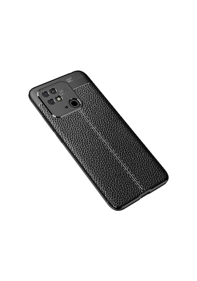 Xiaomi Poco C40 Kilif Lens Deri Görünümlü Niss Silikon Kapak