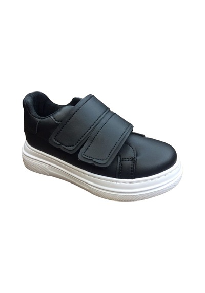 Ortopedikal 1087 Kız Çocuk Siyah Cırtlı Sneaker Günlük Spor Ayakkabı Siyah