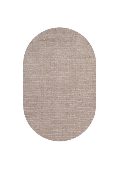Raschel Carpet Moopy Oval Bej Bukleli Yumuşak Soft Dokuma Yolluk Halı Salon Halısı Lp1007a Bej Bej