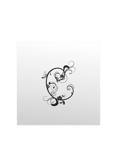 Folyo Sticker Desen Adkpquy390 50cm Uzunluk Siyah