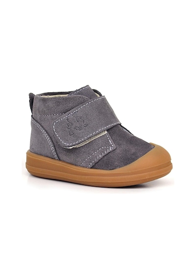Rakerplus Yoohoo Hakiki Deri Koyu Gri Cırtlı Unisex Bebek Bot Gri