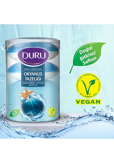 Duru Fresh Sensations Okyanus Tazeliği Güzellik Sabunu 16'lı 4 x 400 G