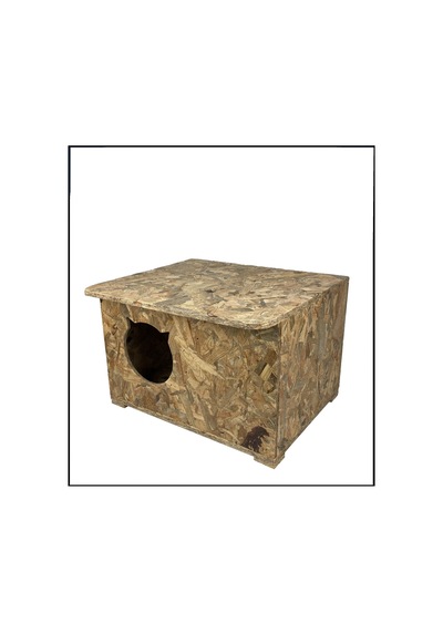 Goxawee Kedi Evi Dış Ortam Uygun Ahşap Kedi Evi Osb 60x45x40 Cm