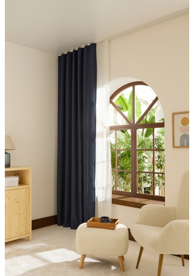 Kaşmir Home Perla Keten Fon Perde Petrol 150x270 Cm Petrol