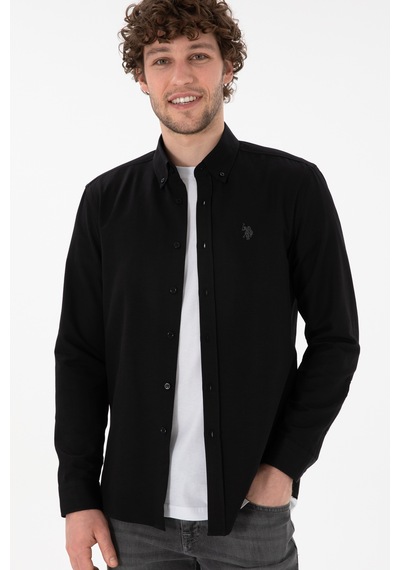 U.s. Polo Assn. Erkek Siyah Gömlek Basic 50306338-vr046 Siyah