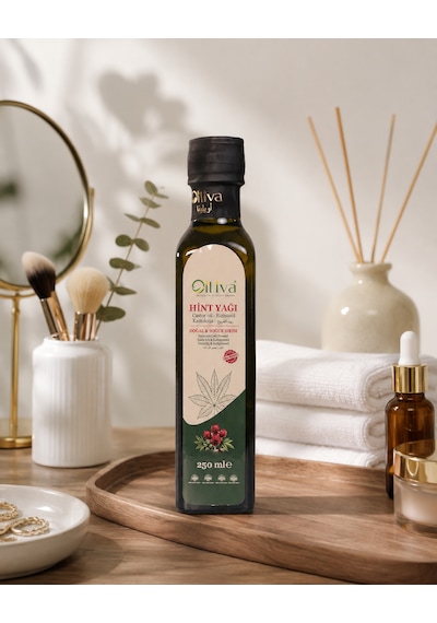 Oılıva Hint Yağı 250 Ml %100 Doğal Ve Saf Hint Yağı, Soğuk Sıkım Castor Oil, Katkısız Bitkisel Yağ, Ricinus Yağı