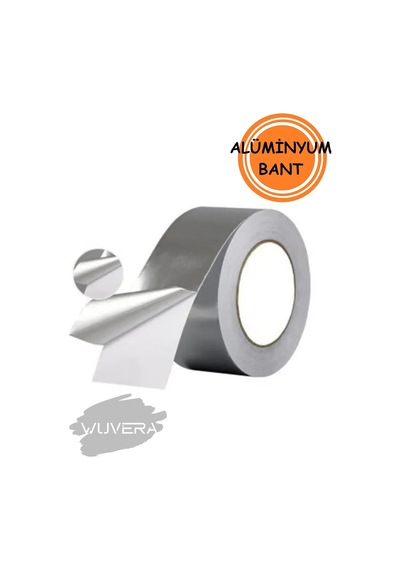 5 Metre Alüminyum Folyo Bant Alev Almayan, Güçlü Yapışkanlı İzole Bant