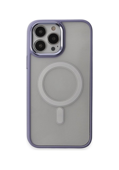 Apple iPhone Uyumlu 15 Pro Kılıf Room Magneticsafe Silikon - Lila Bz8683140617257