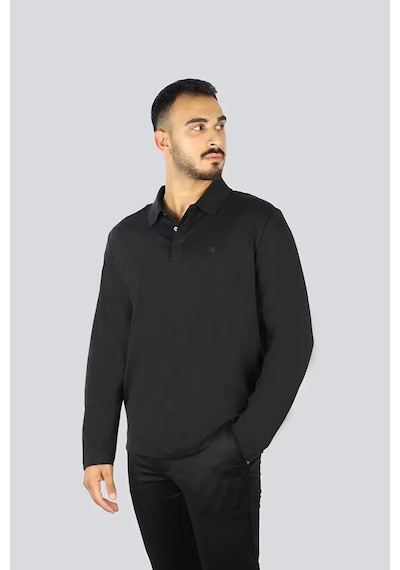 Calvin Klein Lv04ld233 Ls Luxe Nterlock Cotton Erkek Polo Tişört Siyah