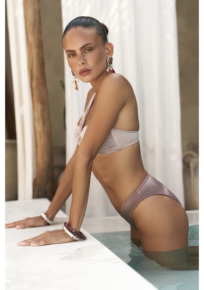Mai Collection Mai Studios Co. Balisya Tek Omuz Asimetrik Lila Bikini Üstü Lila