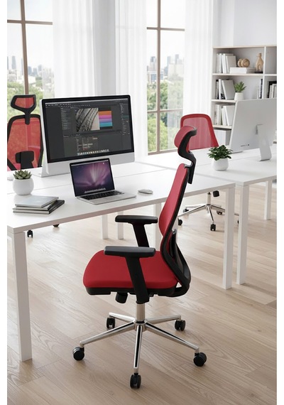 Ofisbazaar Dali Fileli Yönetici Koltuğu Ergonomik Başlıklı Ofis Koltuğu Kırmızı Kırmızı Ofisbazaar Dali Fileli Yönetici Koltuğu Ergonomik Başlıklı Ofis Koltuğu Kırmızı Kırmızı