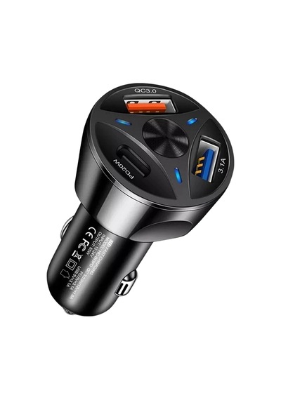 Polygold Pg-88 55w Hızlı Araç Şarj Cihazı -çift Çıkışlı Type-c Ve Usb