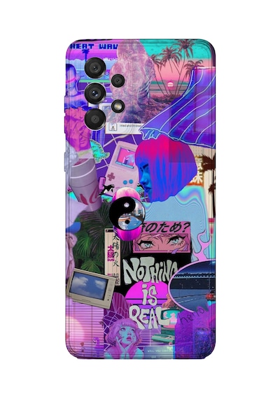 Samsung Galaxy M52 Uyumlu Baskılı Şeffaf Telefon Kılıfı Koleksiyon: Neondream District 6