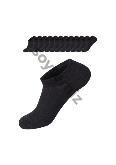 Soytemiz Unisex Cotton Görünmez Sneakers Spor Çorap Siyah 12 Çift Diğer