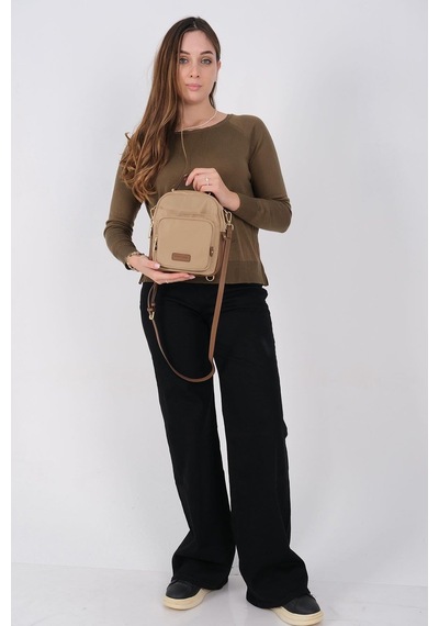 Silver Polo Sp1220 Kadın Çapraz Çanta Saten Vizon-camel