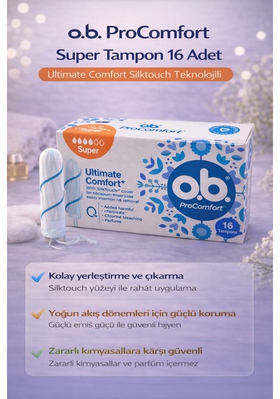O.b. Procomfort Super Tampon 16lı 1 Paket Ultimate Comfort Silktouch Teknolojili