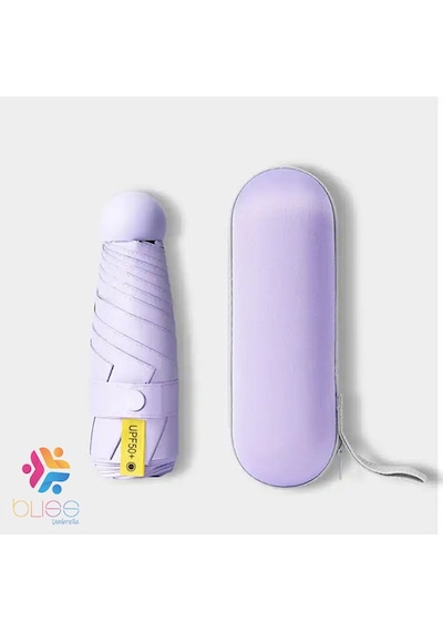 Bliss Umbrella 8 Telli Kapsül Şemsiye Mor