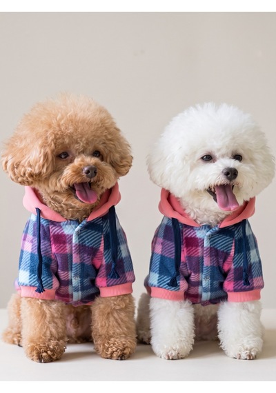 Marshmellow Kapşonlu Polar Köpek Ceketi Sıcak Tutan Yumuşak Köpek Kıyafeti