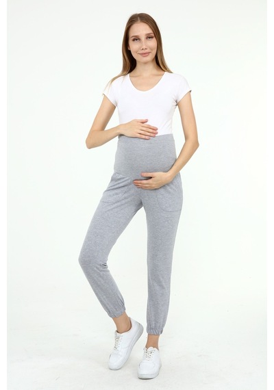 Luvmabelly Myra8091 - Gri Hamile Jogger Eşofman