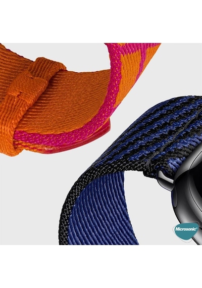 Apple Watch 6 44mm İçin Kordon Jumping Single Tour Mavi Çok Renkli