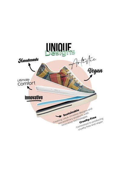 Kadın Vegan Deri Turkuaz Sneakers - Love Tasarım Çok Renkli