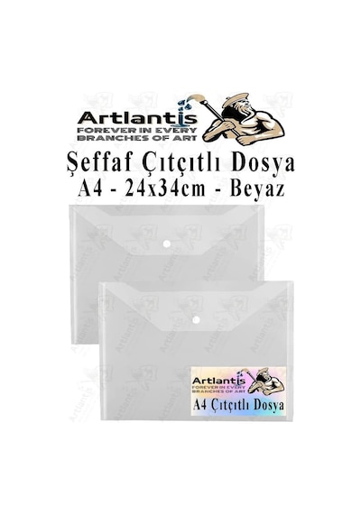 A4 Çıtçıtlı Dosya Şeffaf Zarf Dosya 2 Adet Çıt Çıtlı Dosya Su Geçirmez 100 Yaprak Kapasite Diğer
