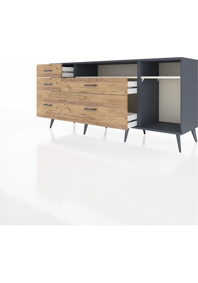 Hyperion Konsol 2 Raflı 5 Çekmeceli 176x44x83 Antrasit-aytaşı/çam Aytaşı/çam Hyperion Konsol 2 Raflı 5 Çekmeceli 176x44x83 Antrasit-aytaşı/çam Aytaşı/çam