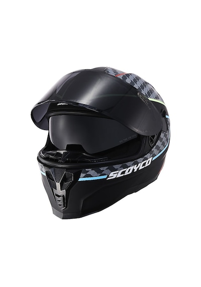 Scoyco Double Ve Güneş Vizörlü Full Face Motosiklet Kaskı