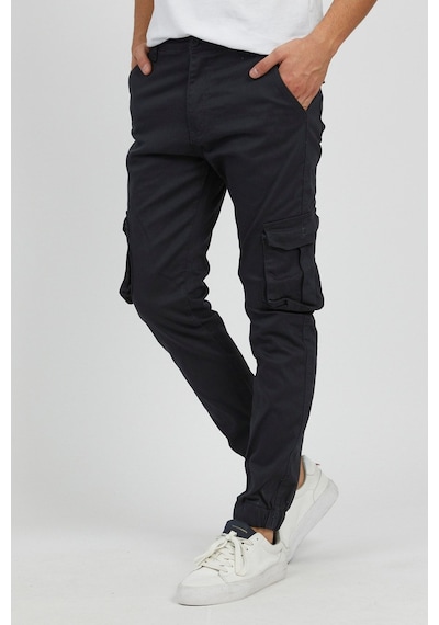 Serseri Jeans Slim Fit Körüklü Cep Paça Lastikli Esnek Kumaş Erkek Kargo Pantolon Füme