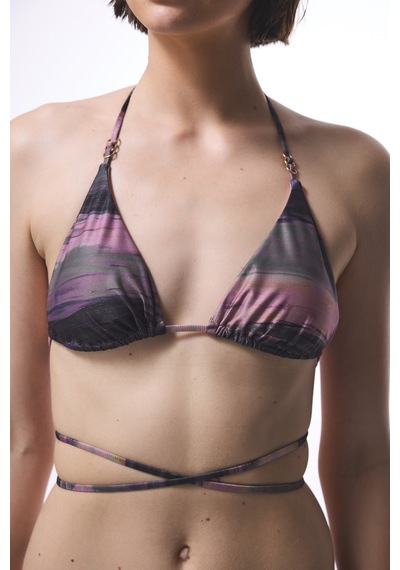 Penti Nixie Çizgili Tokalı Üçgen Bikini Üstü