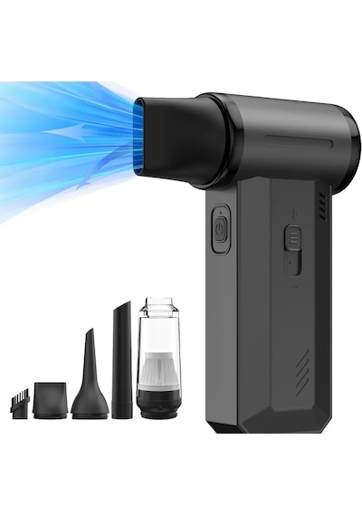 F72 130000 Rpm Mini Şarjlı Araç Süpürgesi Turbo Fanlı 4000 Mah