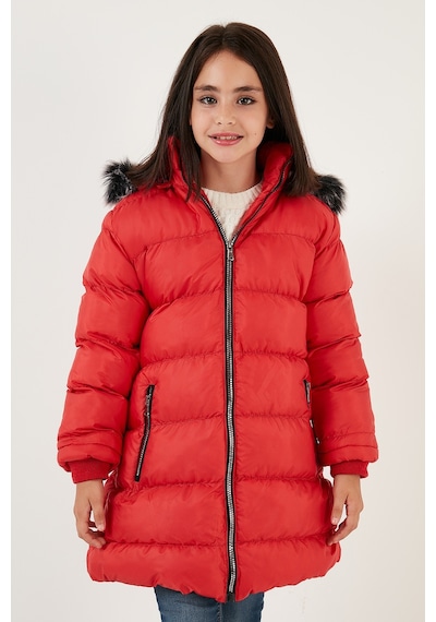 Lela Içi Peluş Astarlı Çıkarılabilir Kapüşonlu Suya Dayanıklı Kız Çocuk Mont 5761910 Kırmızı