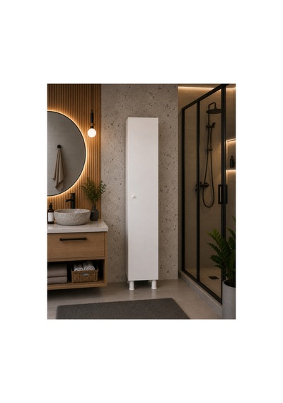 Ln-0110 Banyo Boy Dolabı, Kiler Dolabı, Çok Amaçlı Dolap, 5 Raflı 1 Kapaklı, Beyaz - 906439407 Beyaz Ln-0110 Banyo Boy Dolabı, Kiler Dolabı, Çok Amaçlı Dolap, 5 Raflı 1 Kapaklı, Beyaz - 906439407 Beyaz