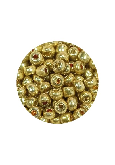 Tedar Dökme Cam Kum Boncuk Büyük Boy 6/0 4 Mm - 20 Gram - Altın - Bnc093 Najmaddin (No:1) 8.5Cm X 10.5 Cm