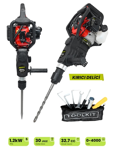 Reschmann R-JH-58 32.7CC 30J 028-RE0031 Sds Plus Profesyonel Benzinli Kırıcı Delici Hilti