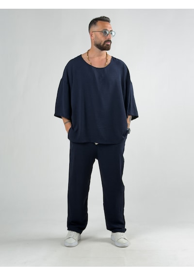 Oversize Lacivert Keten Takım Coc3204