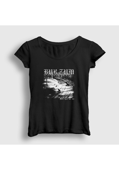 Presmono Kadın Lyset Burzum T-shirt Siyah