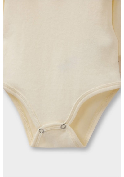 Defacto 3'lü Takım Triko Yelek Uzun Kollu Çıtçıtlı Body Pantolon Erkek Bebek C9597A524AU Gri