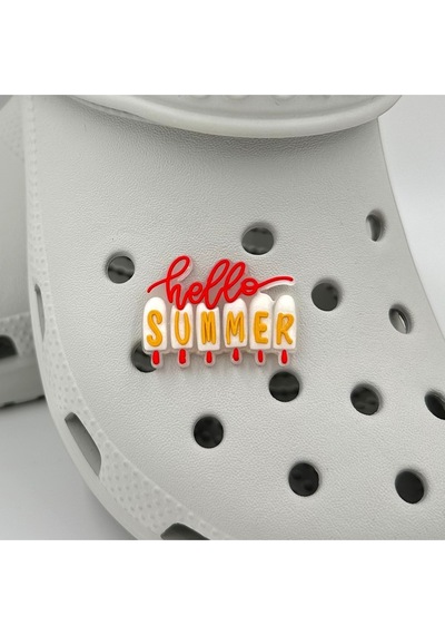 Crocs Terlik Süsü Ve Aksesuarı , Çanta Süsü Jibbitz 3d Hello Summer 05 Logo Aksesuar Beyaz-hardal-kırmızı-şeffaf Crocs Terlik Süsü Ve Aksesuarı , Çanta Süsü Jibbitz 3d Hello Summer 05 Logo Aksesuar Beyaz-hardal-kırmızı-şeffaf