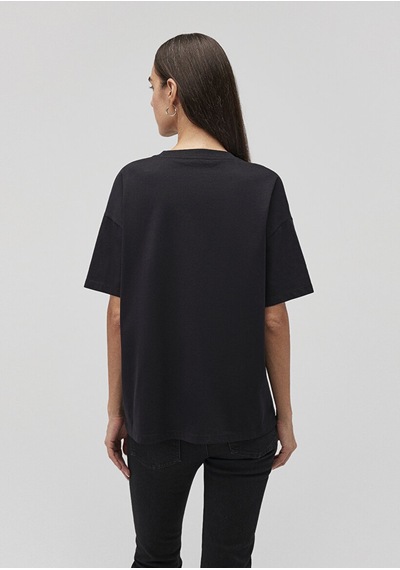 Mavi Kısa Kollu Siyah Kadın T-shirt M1611309-900 SIYAH