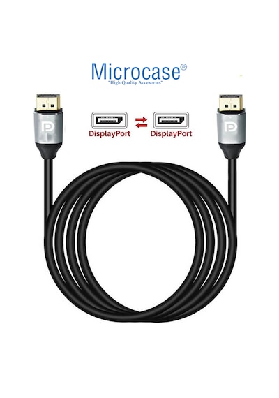 Microcase 8k 240hz Alüminyum Başlık Displayport To Displayport Kablo 5 Metre - Al5081
