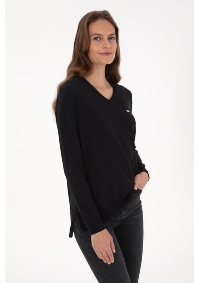 U.s. Polo Assn. Kadın Siyah Kazak /triko 50313598-vr046 Sıyah