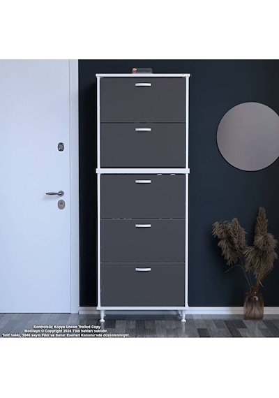 Eliusta Cover 72 Cm Ayakkabılık Dış Kapı/koridor/giyim Odası Uygun Antresit Renk 72x205x26 Cm Ayakkabılık Antrasit Eliusta Cover 72 Cm Ayakkabılık Dış Kapı/koridor/giyim Odası Uygun Antresit Renk 72x205x26 Cm Ayakkabılık Antrasit