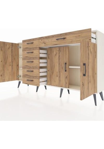 Arges Konsol 3 Raflı 6 Çekmeceli 3 Kapaklı 176x30x99 Aytaşı-çam Atlas Çam - Aytası Arges Konsol 3 Raflı 6 Çekmeceli 3 Kapaklı 176x30x99 Aytaşı-çam Atlas Çam - Aytası