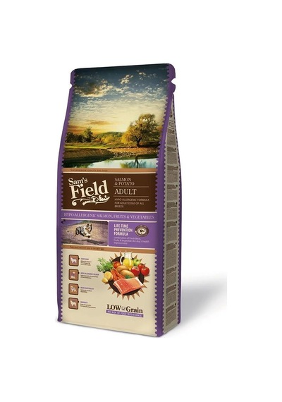 Sam's Field Hypo Allergenic Somonlu Patatesli Düşük Tahıllı Yetişkin Köpek Maması 13 KG