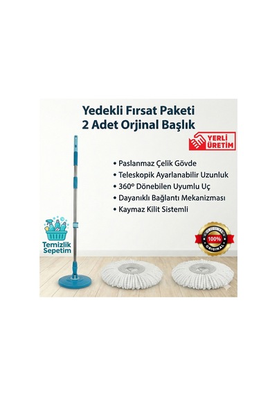 Fix, Comfort Uyumlu Kilit Sistemli Dönen Paslanmaz Çelik Yedek Sap Takımı 2 Adet Başlık