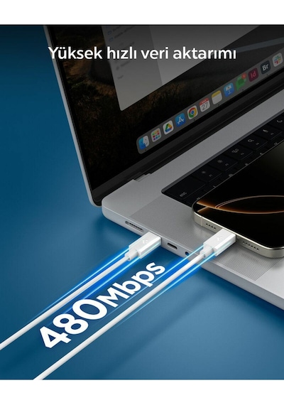 Spigen Essential 2m Usb-c To Usb-c 60w Kablo Aca08719 Beyaz