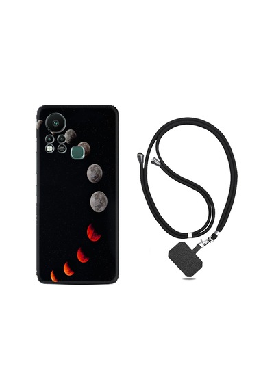 Infinix Hot 11S Kılıf İpli Boyun Askılı Desenli Silikon Mooons 1861